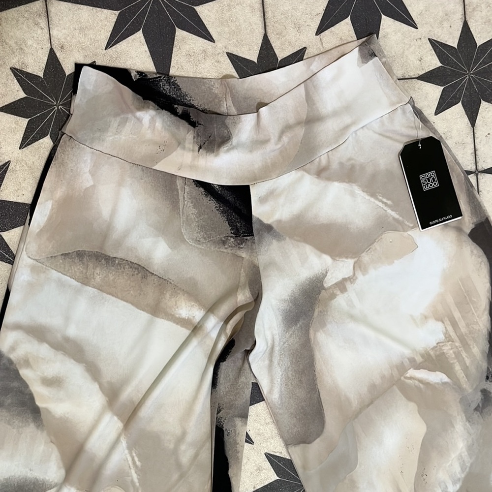 Clara Sun Woo Polatzo pants size L made in USA Travel friendly! NWT - Picture 2 of 8
